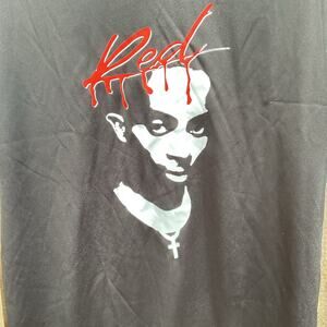 Shein Men's Black Graphic Dripping Red Shirt - Sz Med